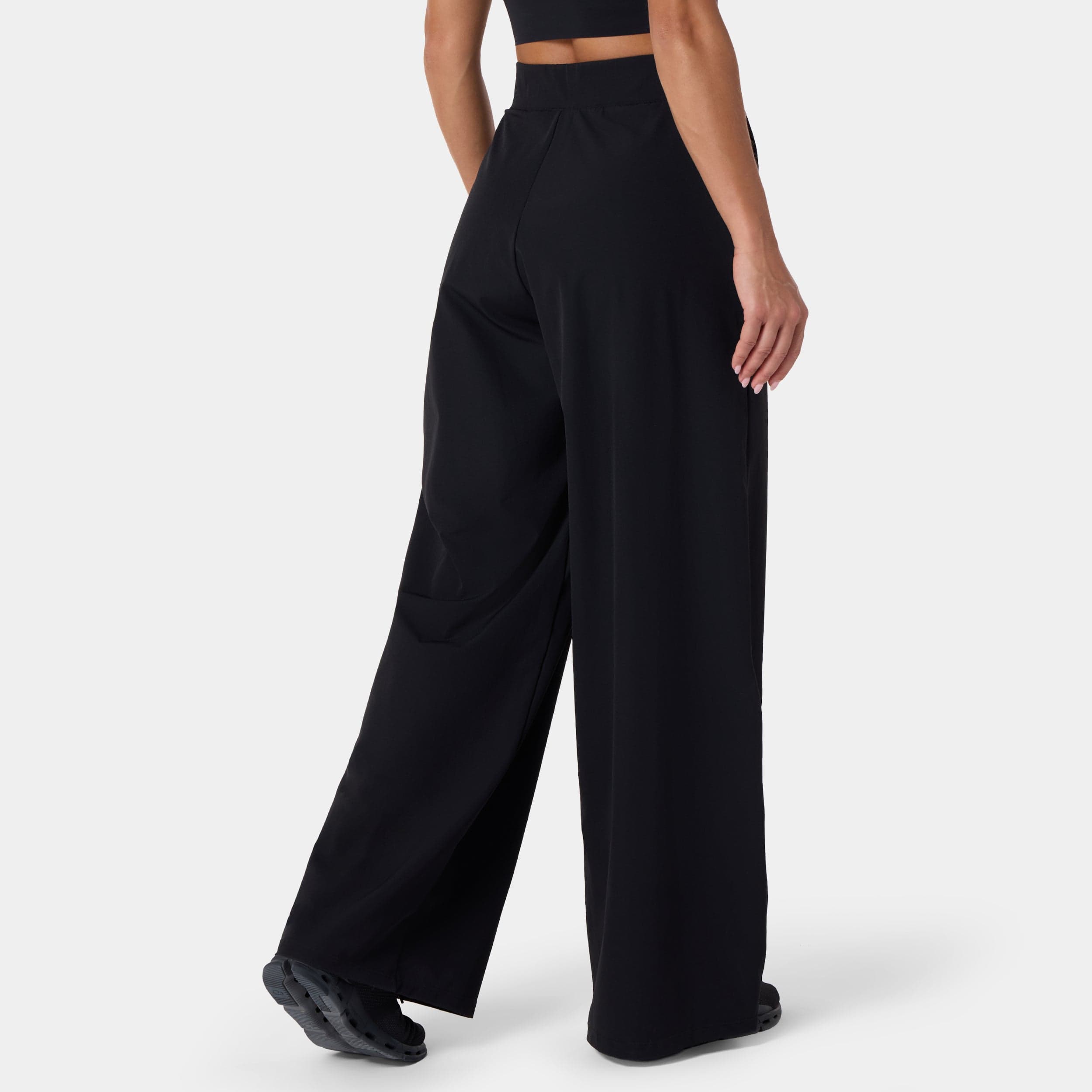 Wide Leg Woven Stretch Joggers — view 3