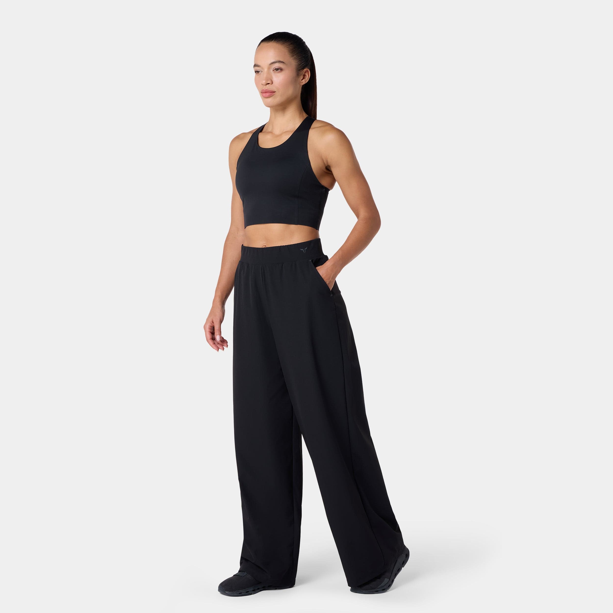 Wide Leg Woven Stretch Joggers — view 5