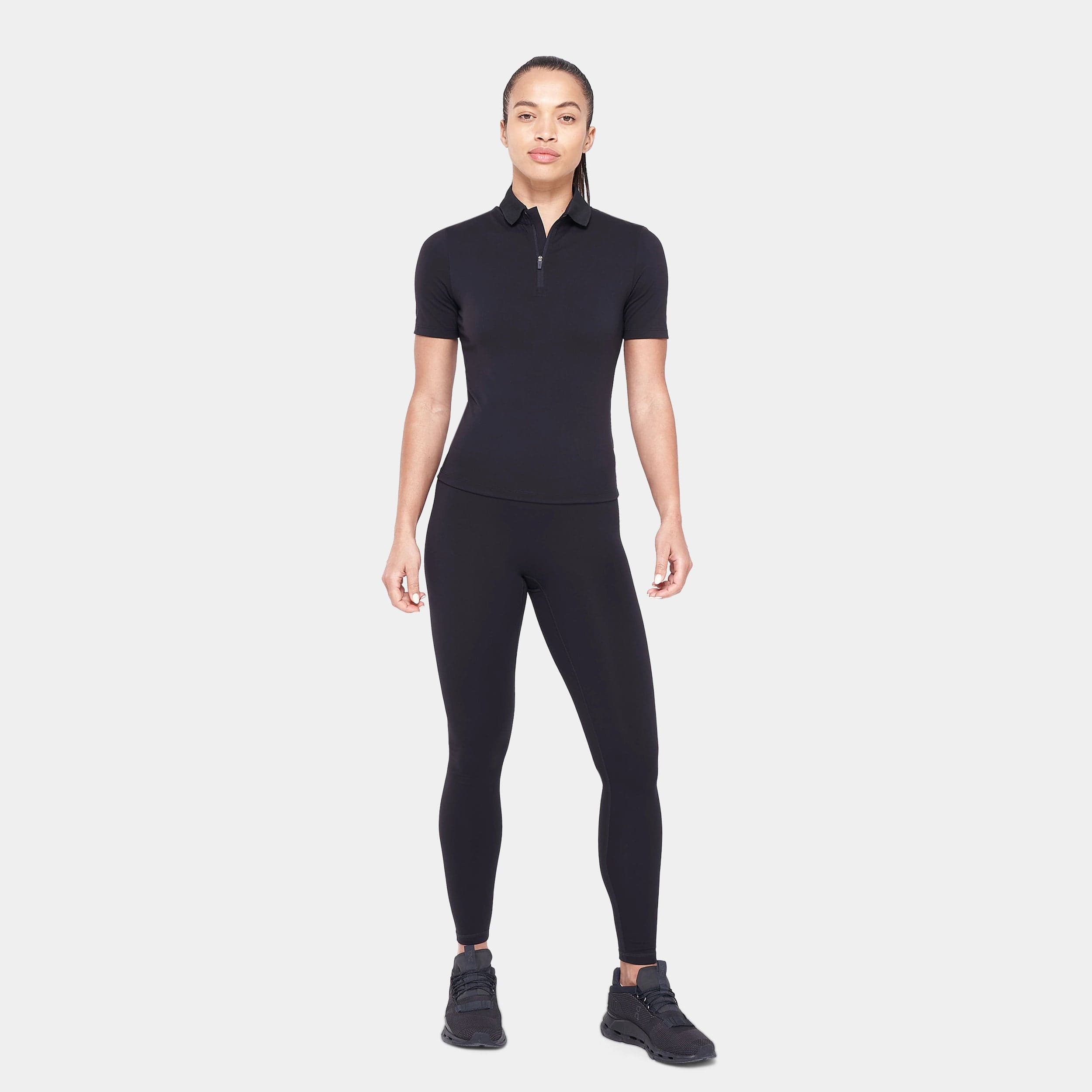 Zip Up Polo High Hip T-shirt — view 5